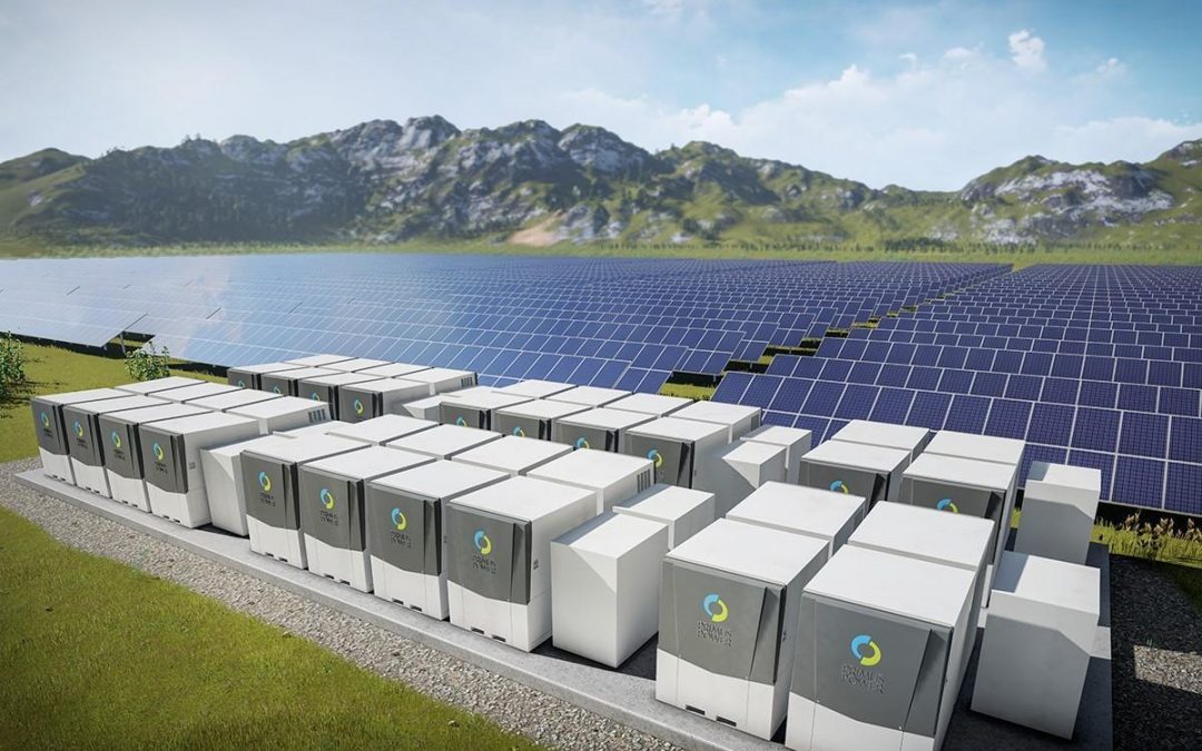Solar farm with energy storage