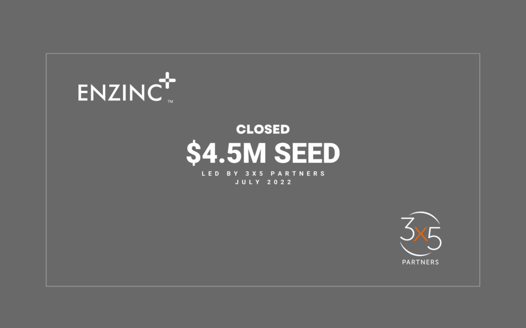 Energy Storage Innovator Enzinc Closes $4.5 Million Seed Funding Round
