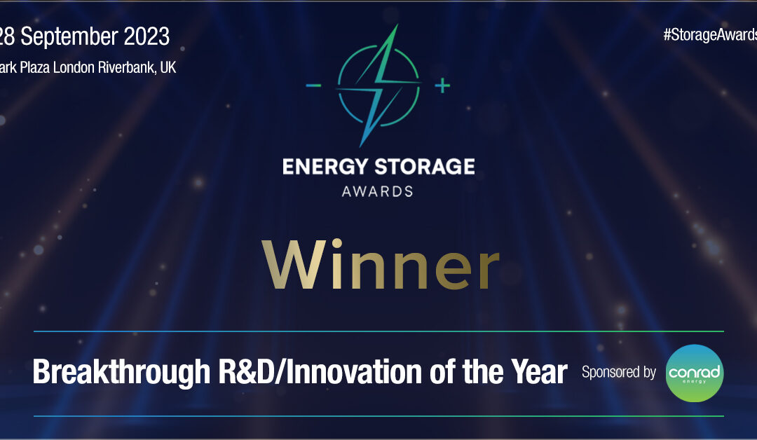 Enzinc Wins Energy Storage Award for Pioneering Unmatched Battery Innovation